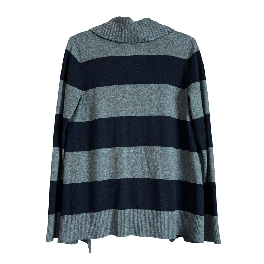 Abercrombie & Fitch Womens size Medium Y2K Shawl Collar Striped Cardigan Sweater - Picture 3 of 10